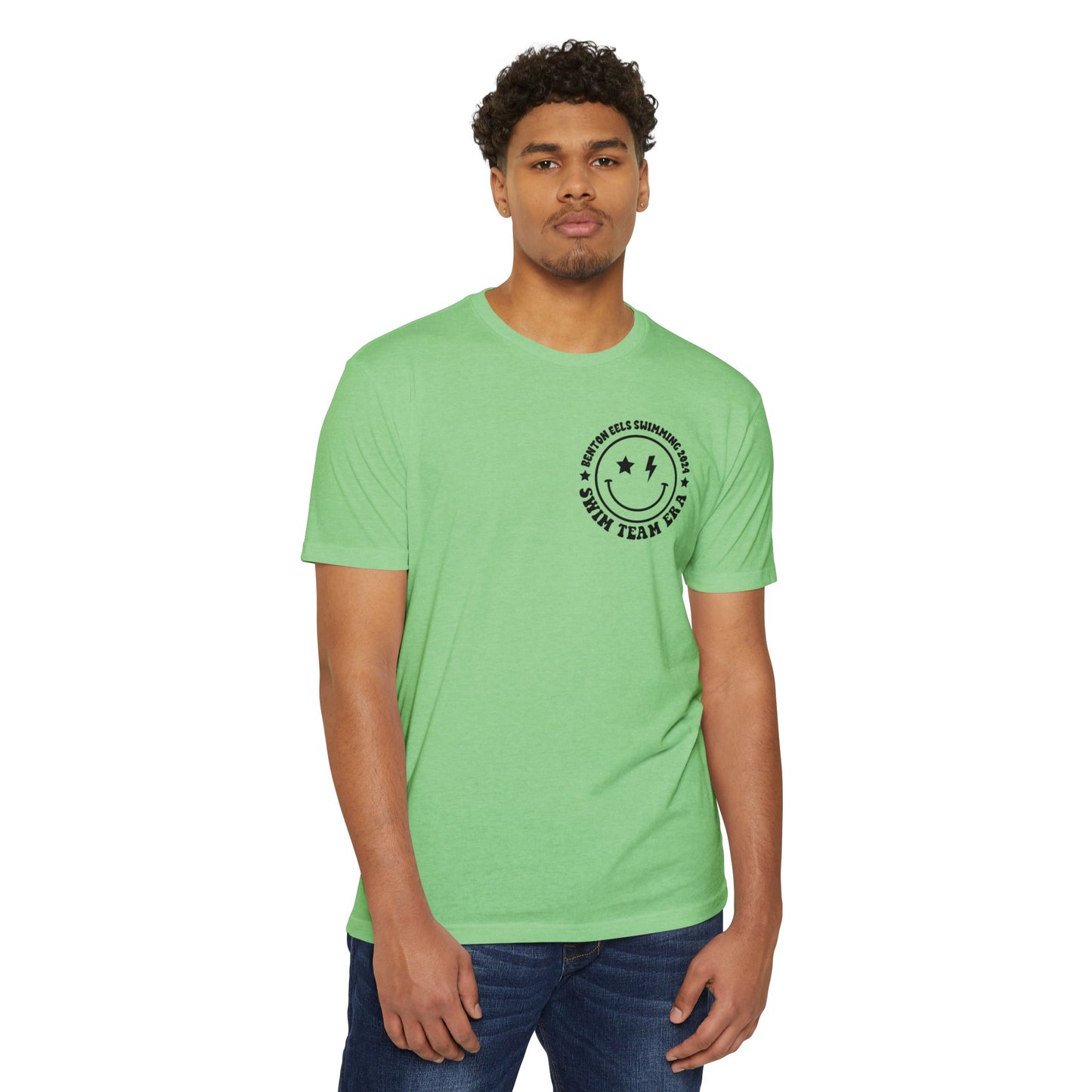 Adult T-Shirt Benton Eels Swim Team Era - Green TShirt