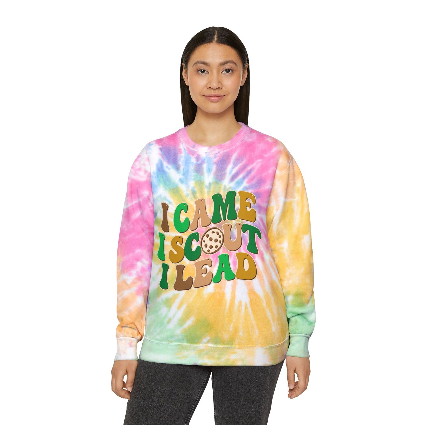 I Came, I Scout, I Lead - Adult Unisex Tie-Dye Sweatshirt