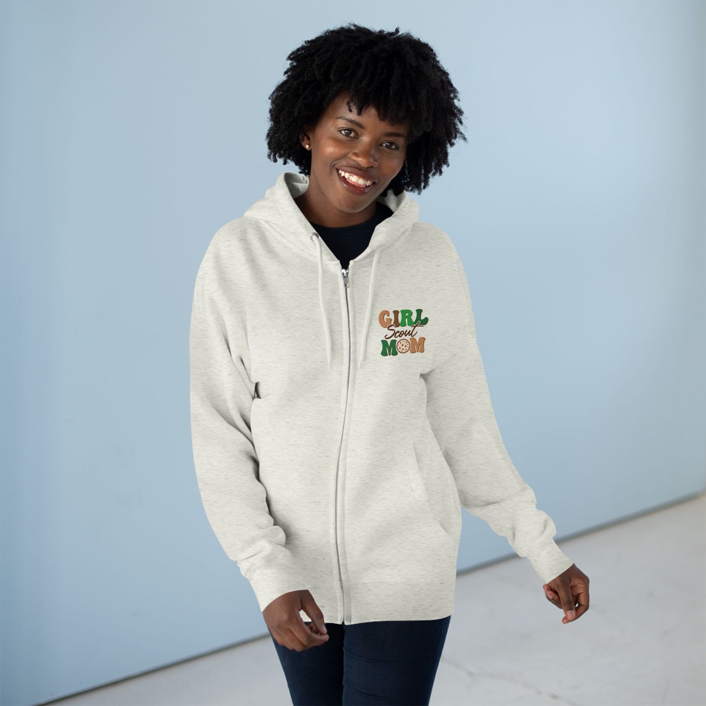 FRONT & BACK DESIGN ! Cookie Squad - Girl Scout Mom - Adult Unisex Zip Hoodie