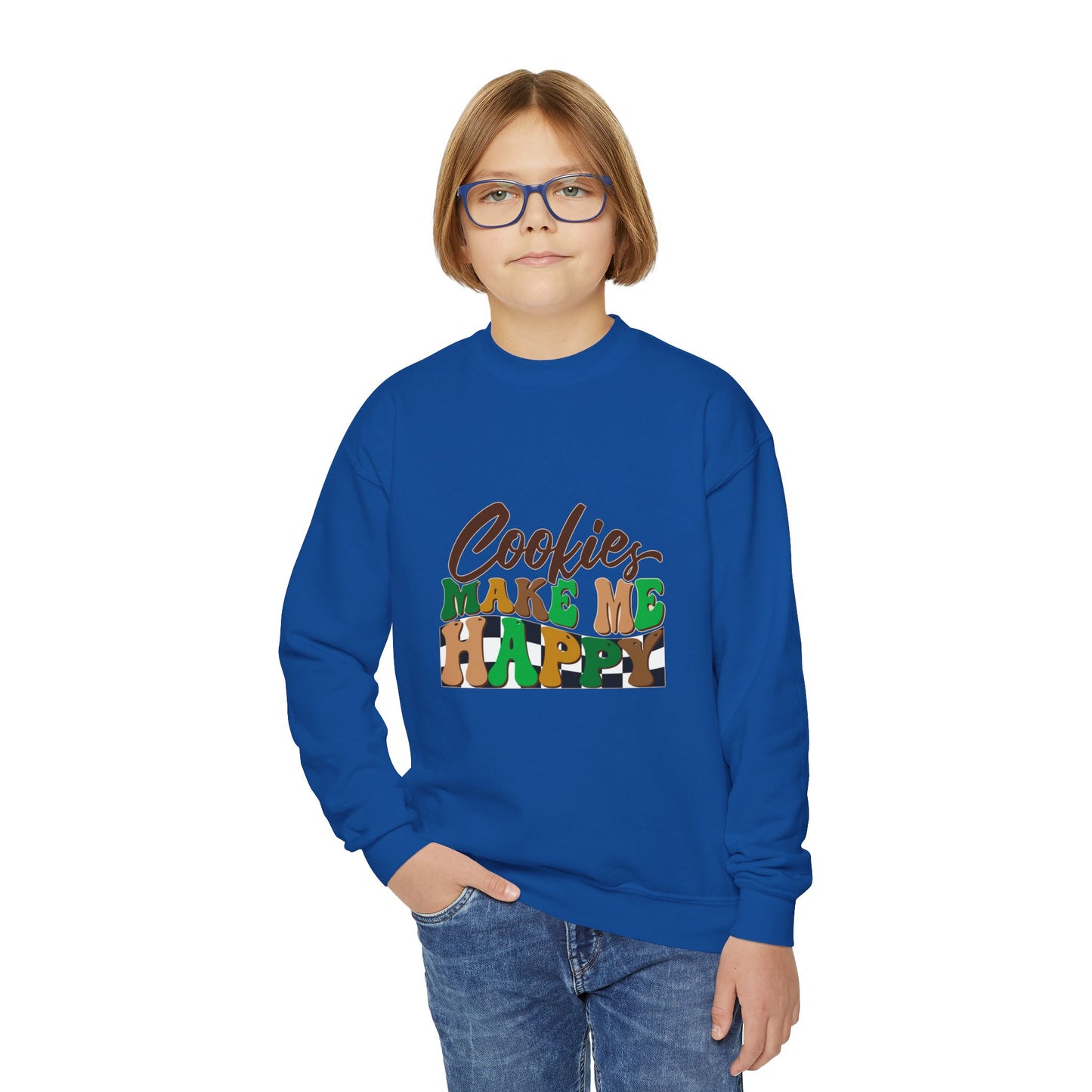 Cookies Make Me Happy- Youth Crewneck Sweatshirt