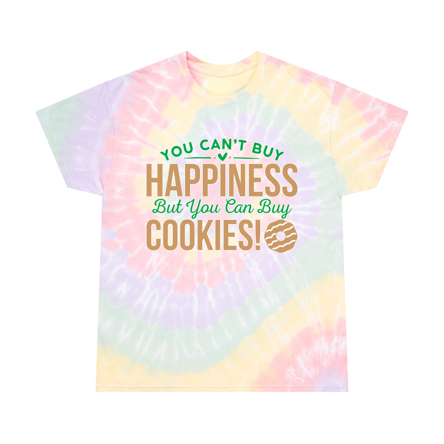 Happiness Cookies  - Adult Tie-Dye Tee, Spiral