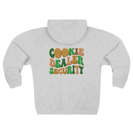 FRONT & BACK DESIGN ! Girl Scout Dad - Cookie Dealer Security - Adult Unisex Zip Hoodie