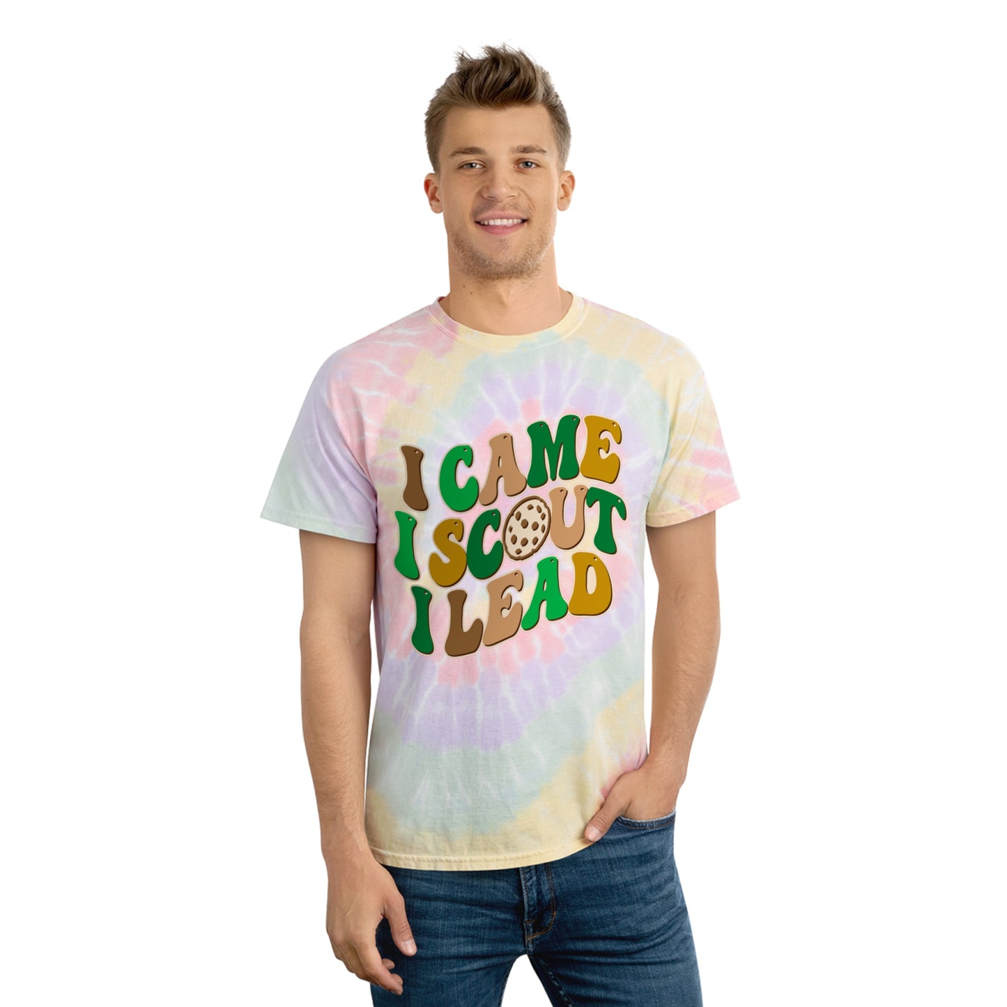 I Came, I Scout, I Lead - Adult Tie-Dye Tee, Spiral