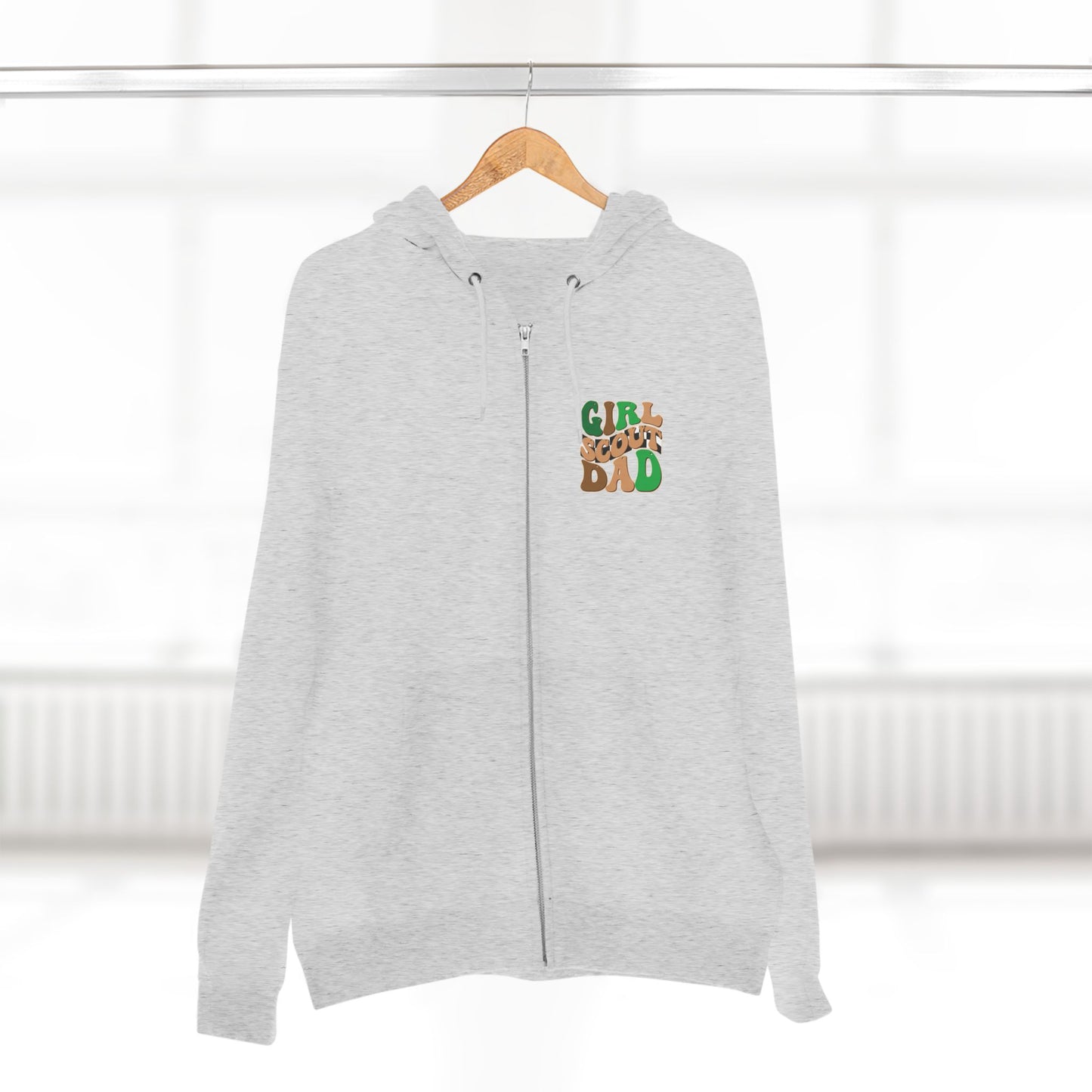 FRONT & BACK DESIGN ! Girl Scout Dad - Cookie Dealer Security - Adult Unisex Zip Hoodie