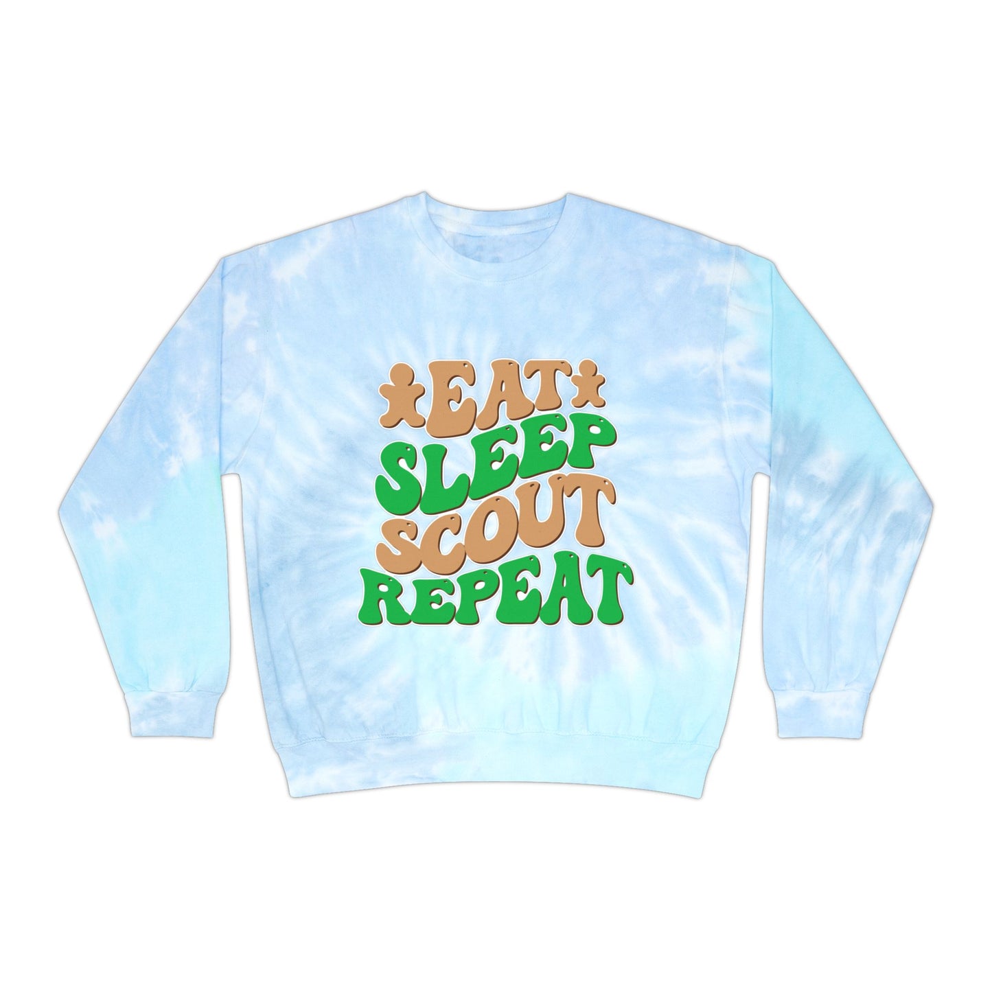 Eat, Sleep, Scout, Repeat - Adult Unisex Tie-Dye Sweatshirt