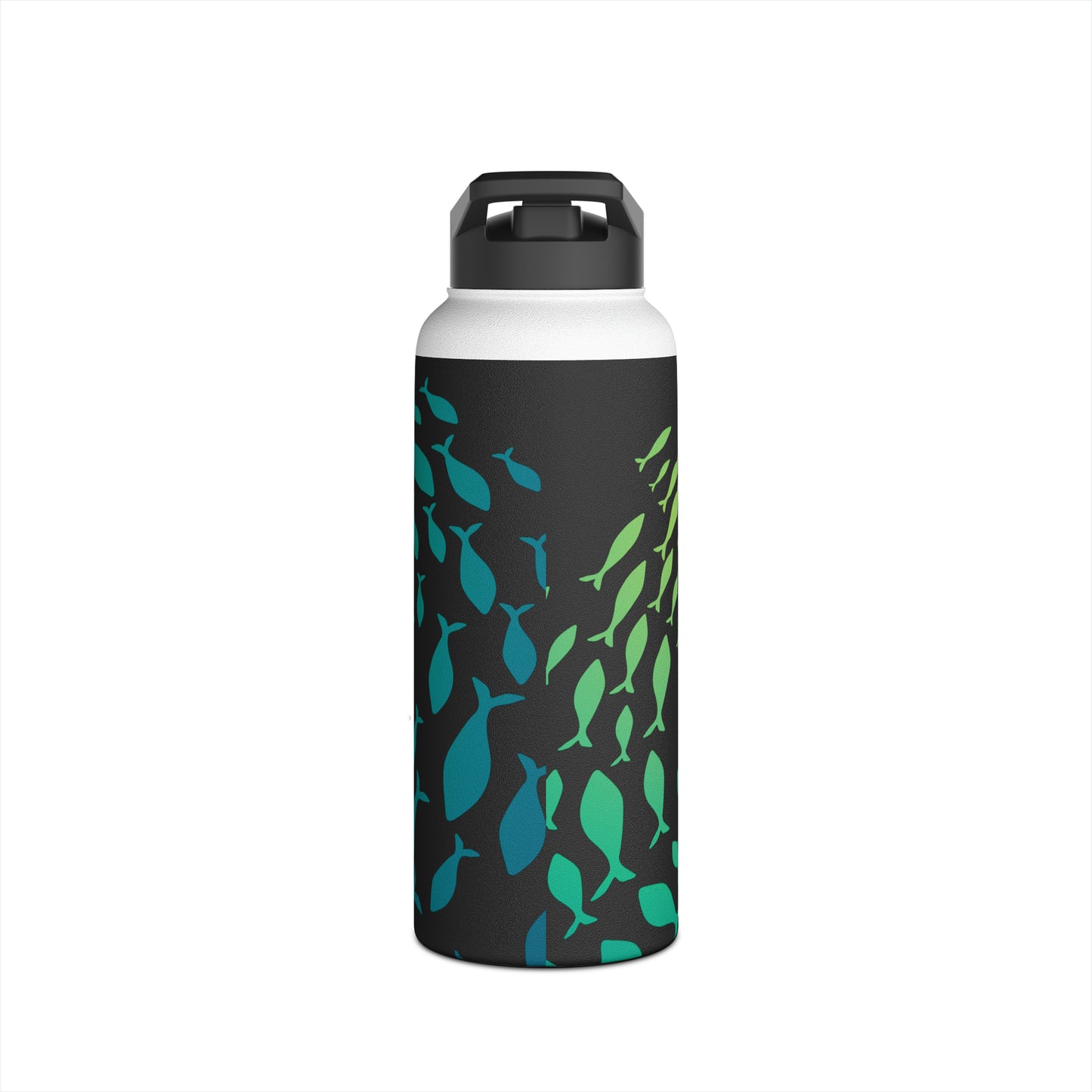 Benton Eels - 12oz, 18oz & 32oz - Stainless Steel Water Bottle, Flip Straw Lid