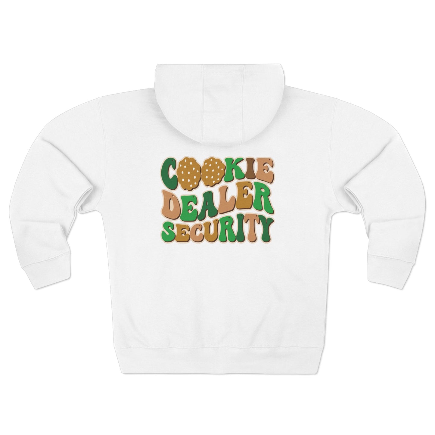 FRONT & BACK DESIGN ! Girl Scout Dad - Cookie Dealer Security - Adult Unisex Zip Hoodie