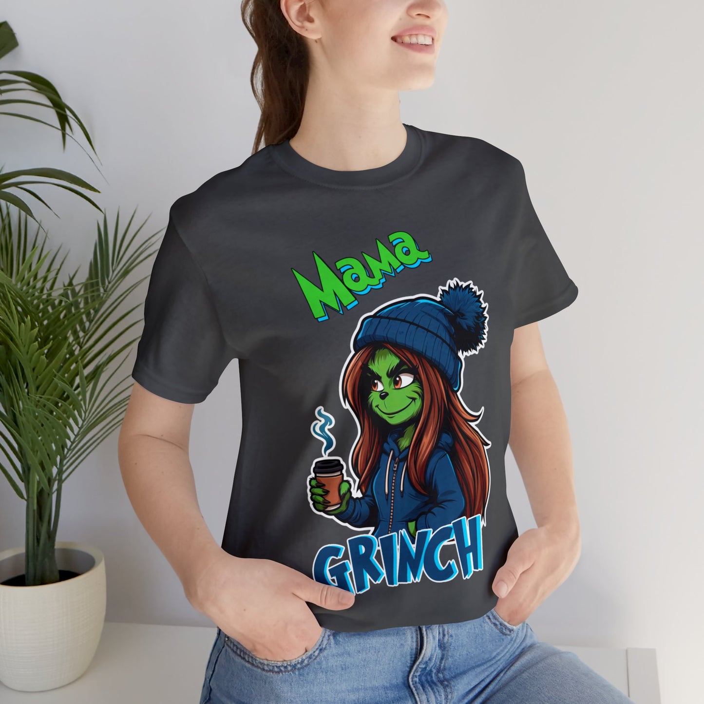 Adult - Mama Grinch Blue design T-Shirt