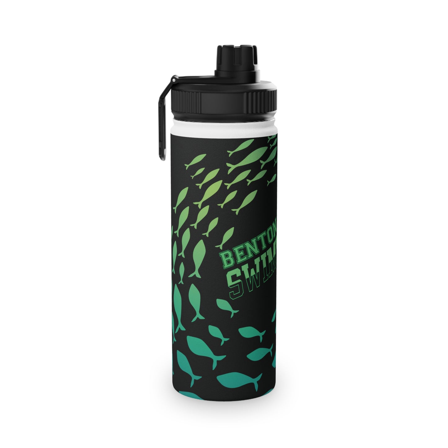 Benton Eels Stainless Steel Water Bottle, Sports Lid - FISH