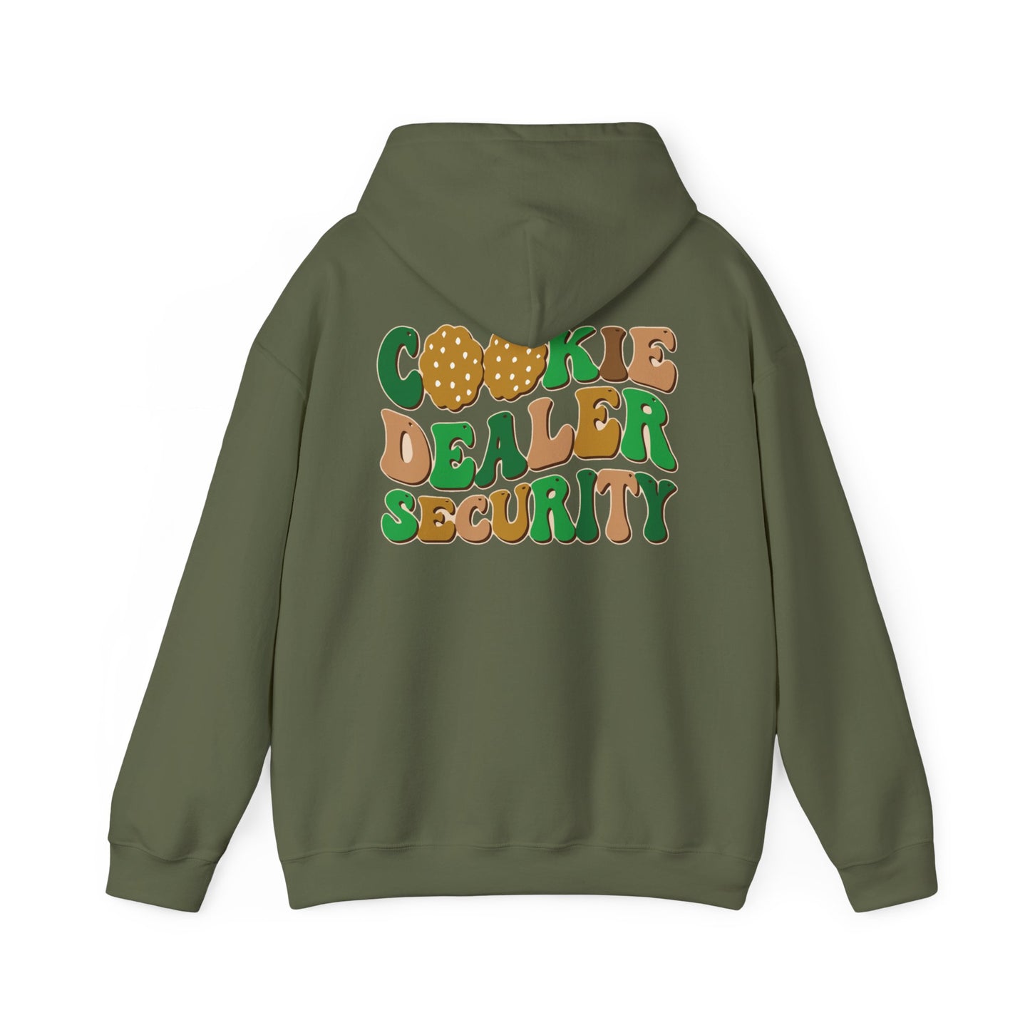 FRONT & BACK DESIGNS ! Girl Scout Mom - Cookie Dealer Security -  Hooded Sweatshirt