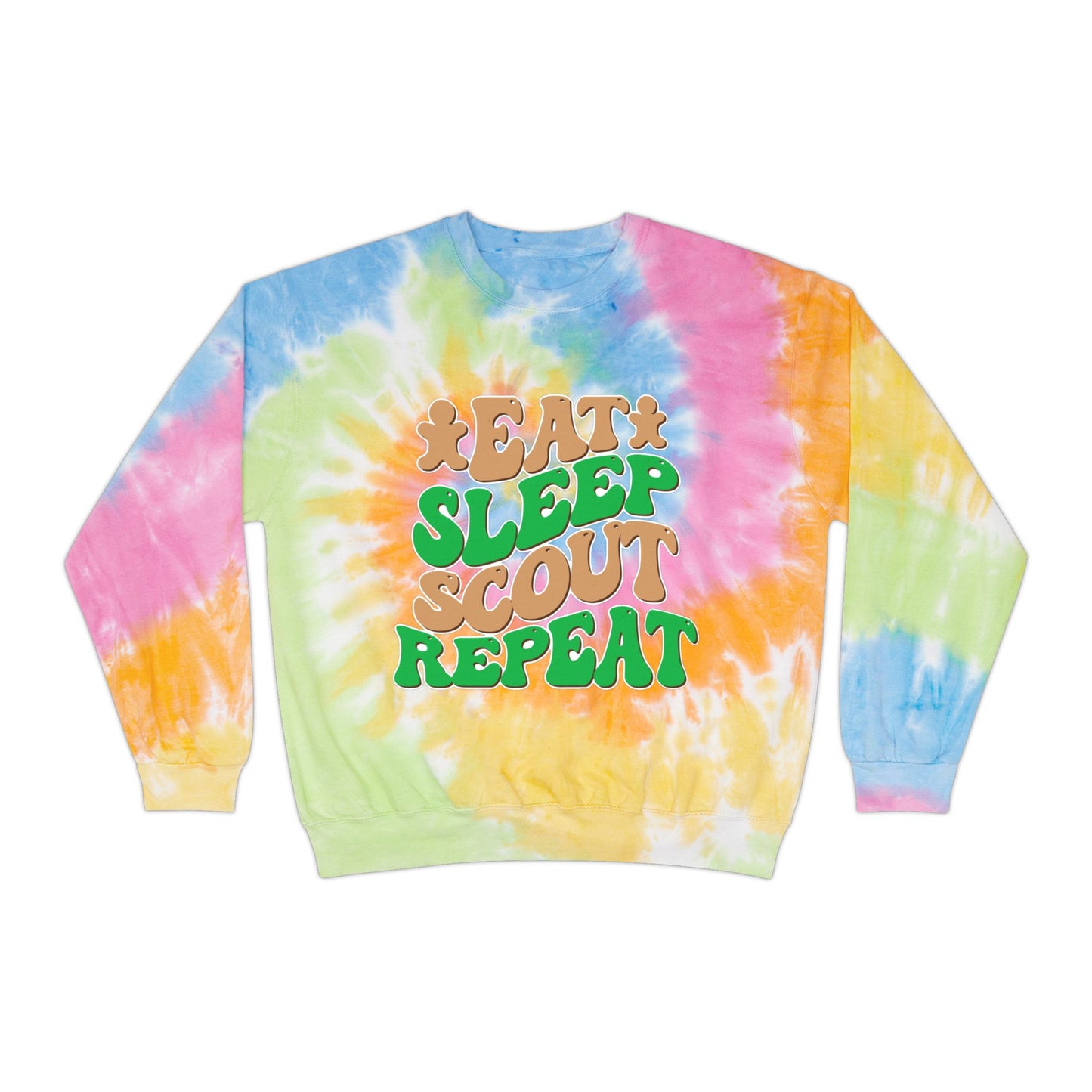 Eat, Sleep, Scout, Repeat - Adult Unisex Tie-Dye Sweatshirt