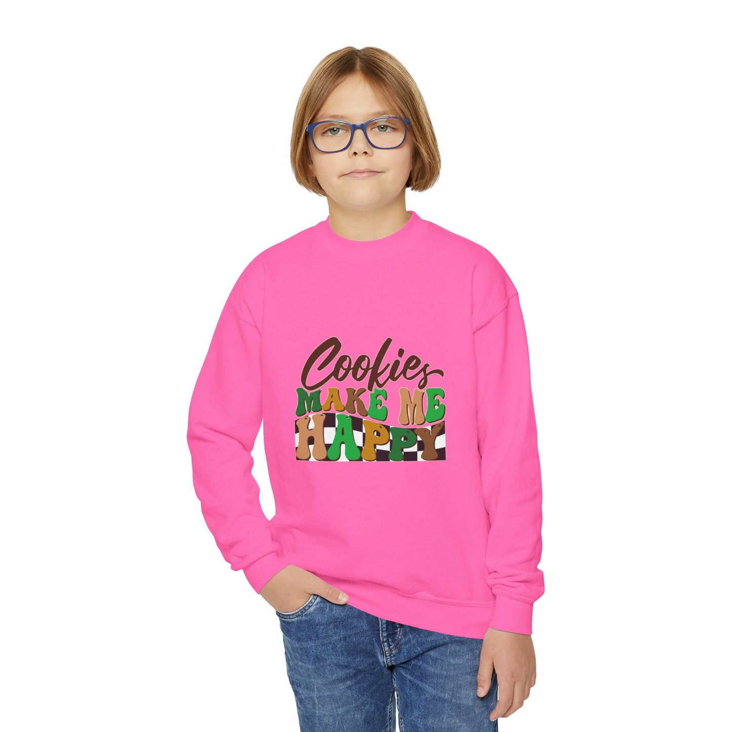 Cookies Make Me Happy- Youth Crewneck Sweatshirt