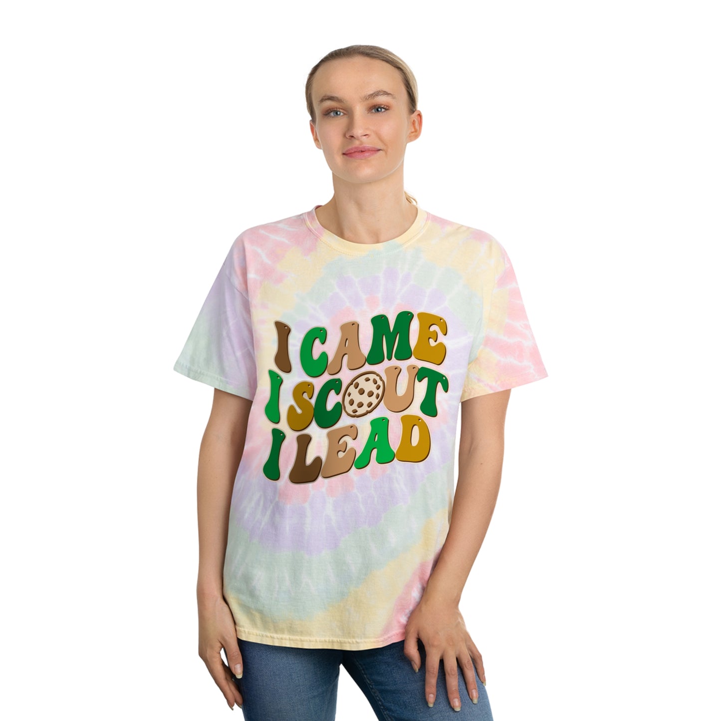 I Came, I Scout, I Lead - Adult Tie-Dye Tee, Spiral