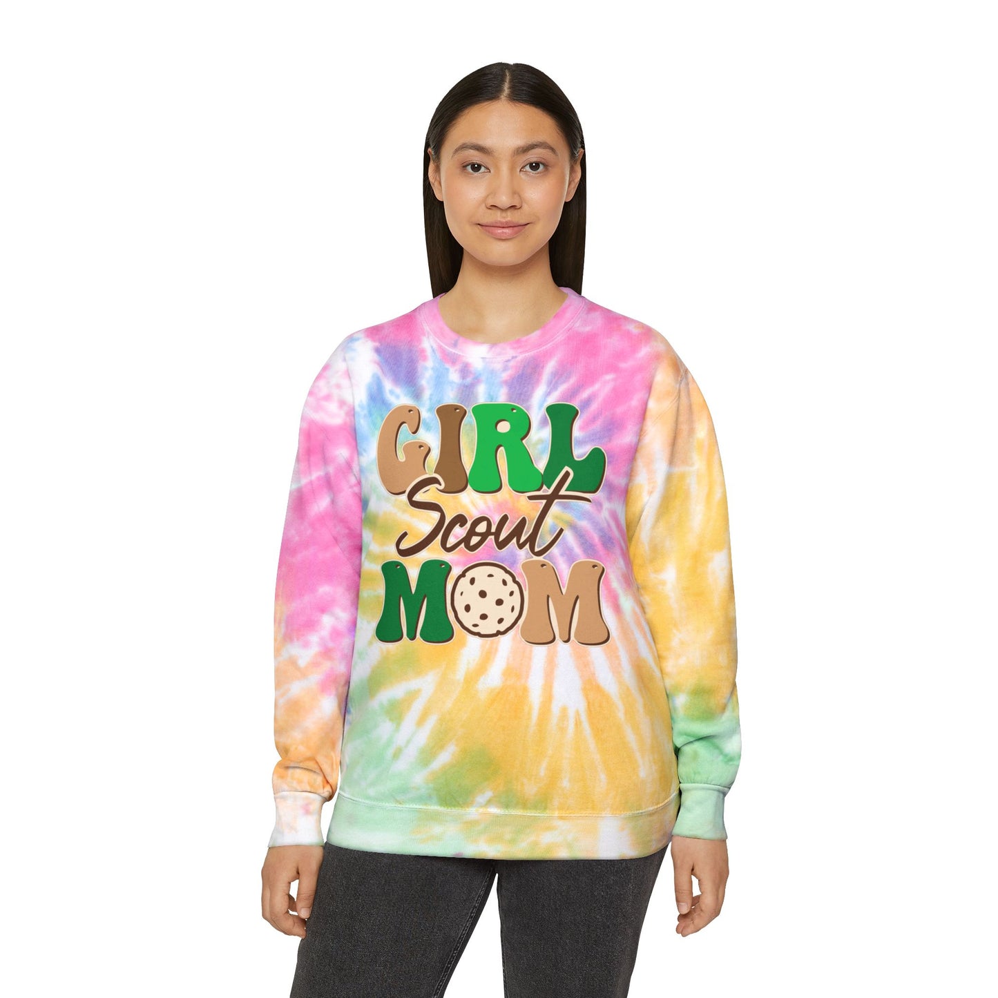 Girl Scout Mom - Adult Unisex Tie-Dye Sweatshirt