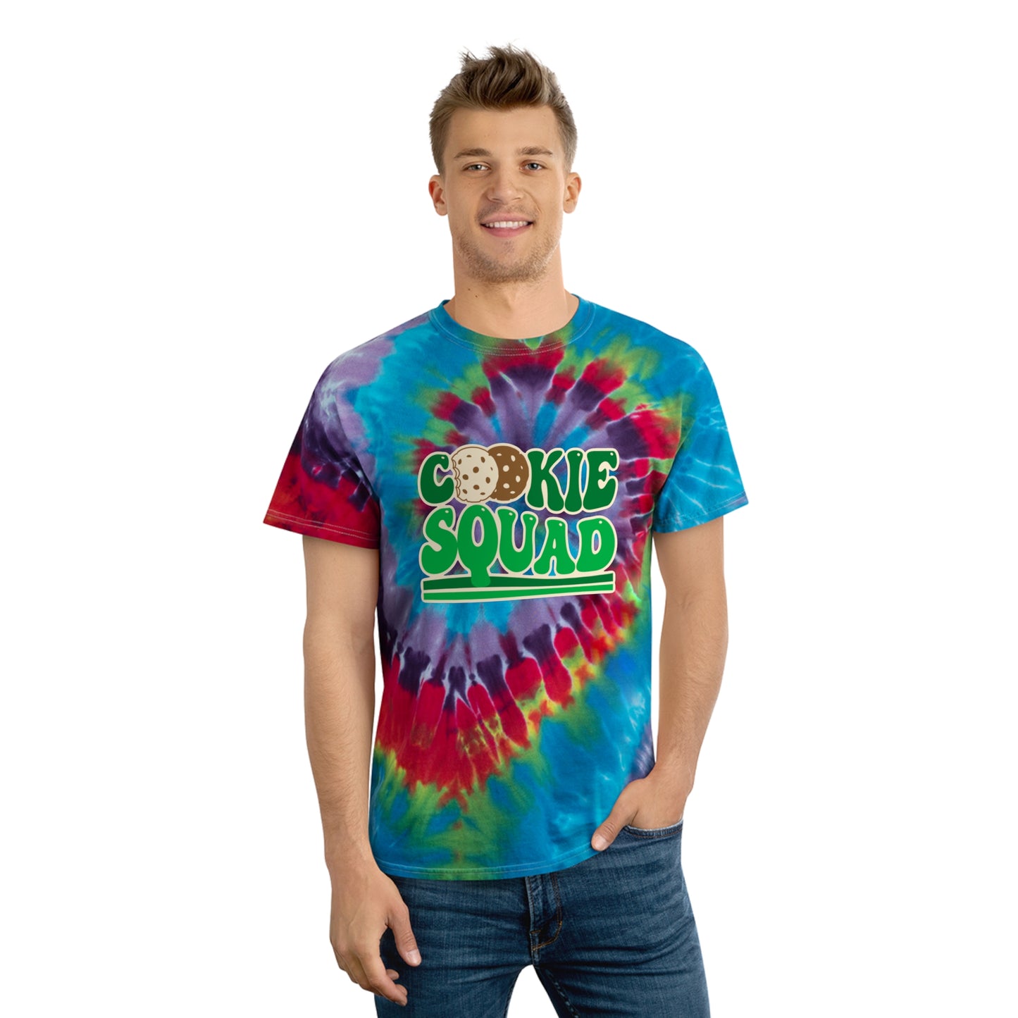 Cookie Squad- Adult Tie-Dye Tee, Spiral