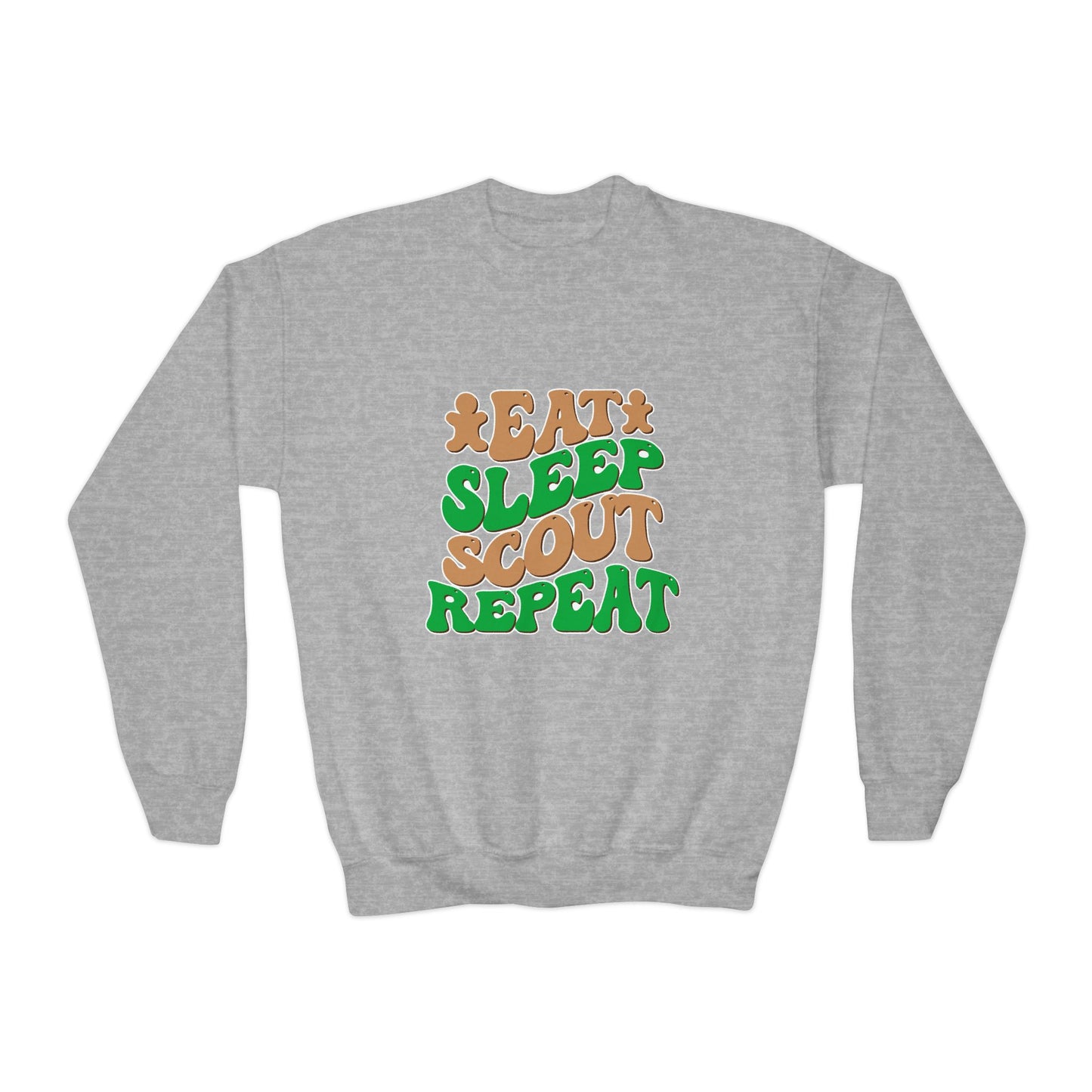 Eat, Sleep, Scout, Repeat - Youth Crewneck Sweatshirt