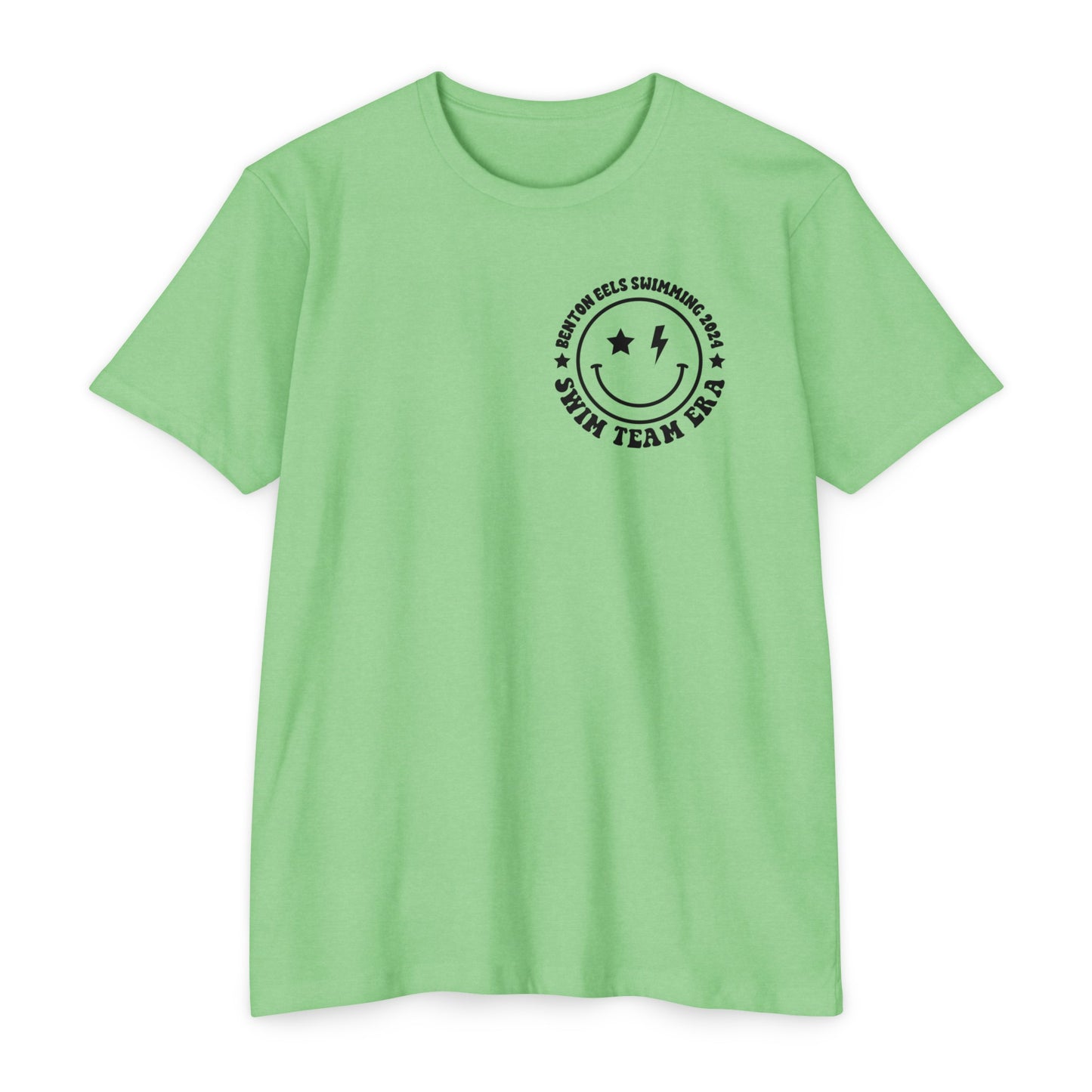 Adult T-Shirt Benton Eels Swim Team Era - Green TShirt