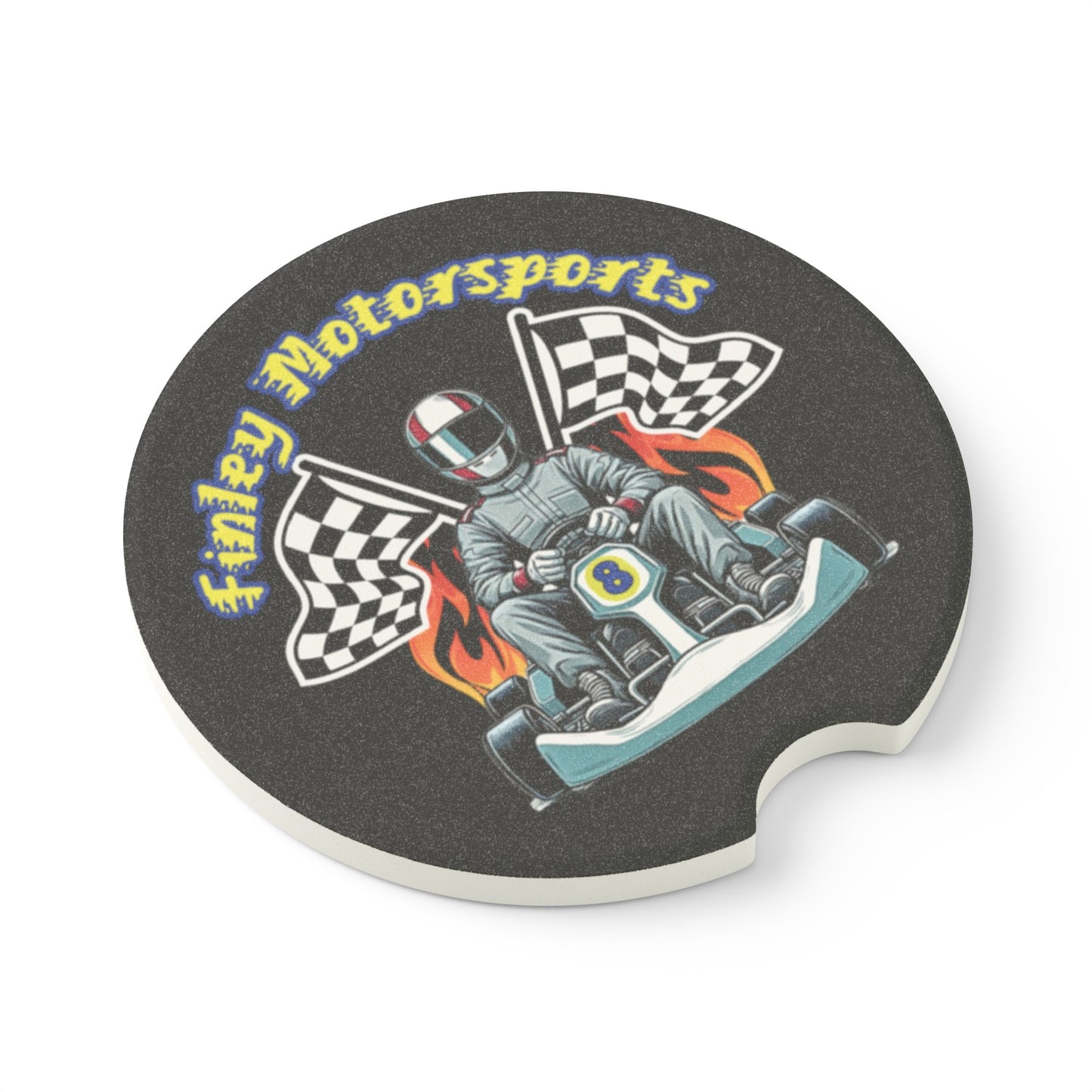 Finley Motorsports Soapstone Car Coaster