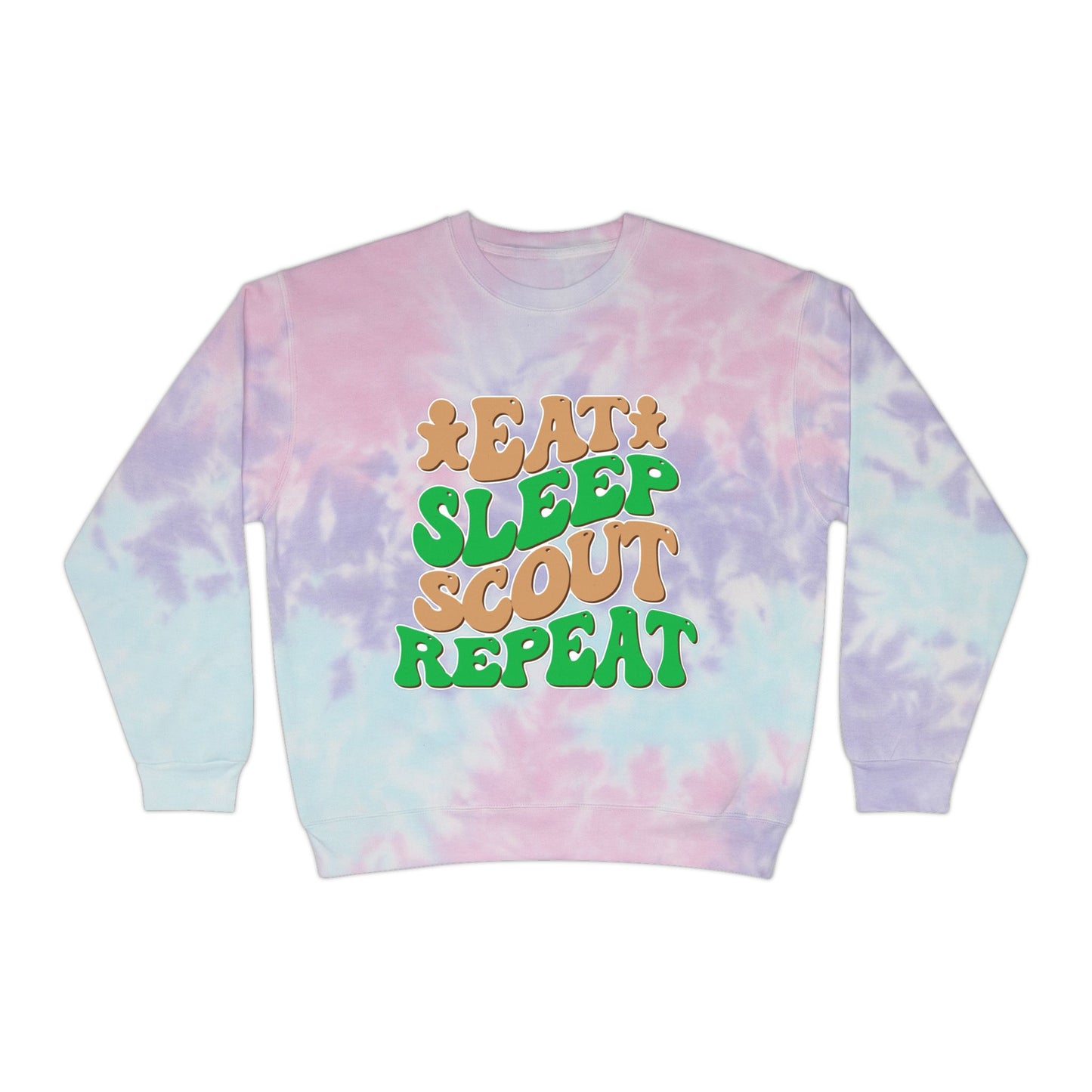 Eat, Sleep, Scout, Repeat - Adult Unisex Tie-Dye Sweatshirt