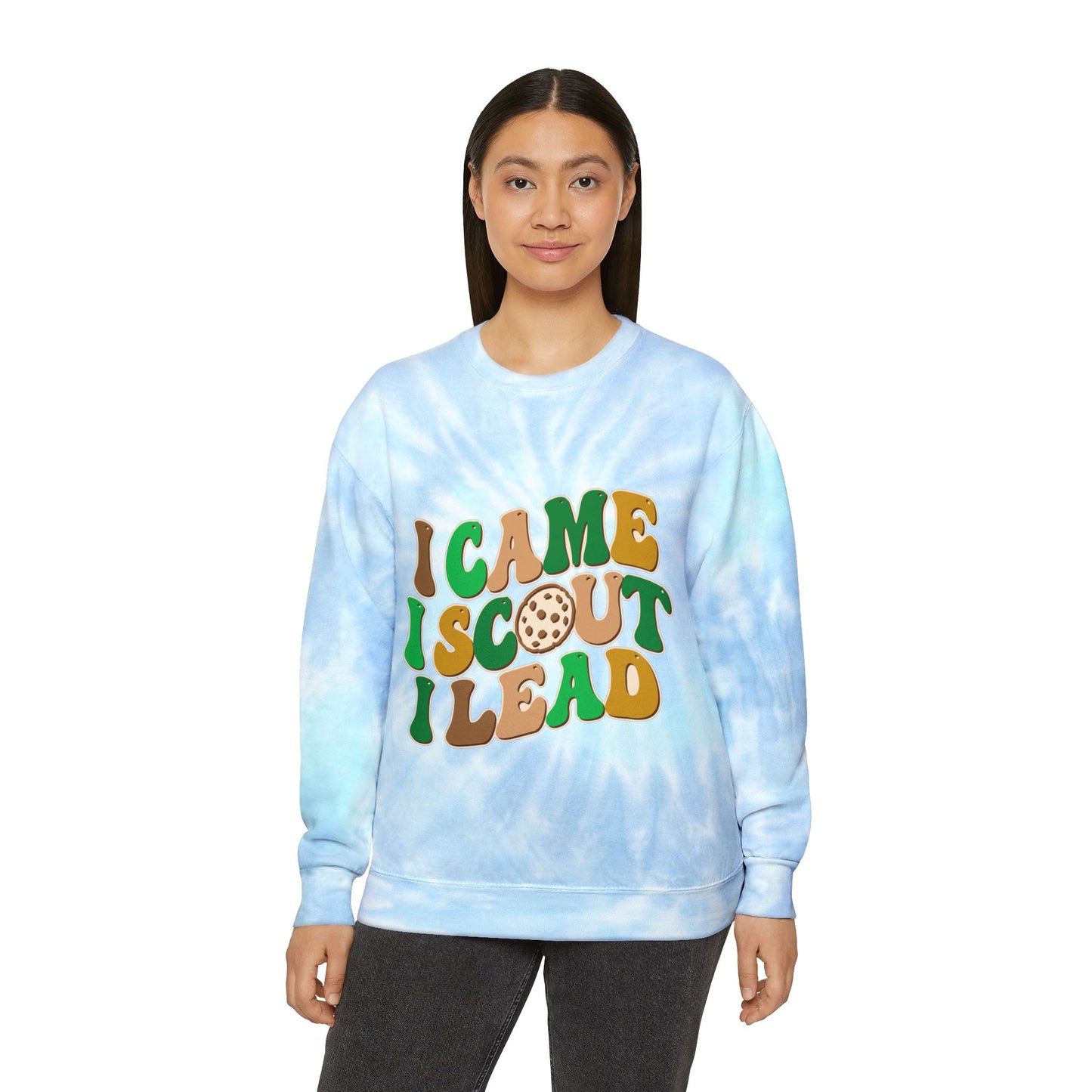 I Came, I Scout, I Lead - Adult Unisex Tie-Dye Sweatshirt