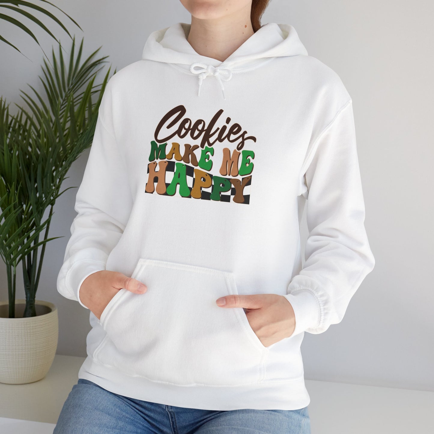 Cookies Make Me Happy- Adult Hooded Sweatshirt