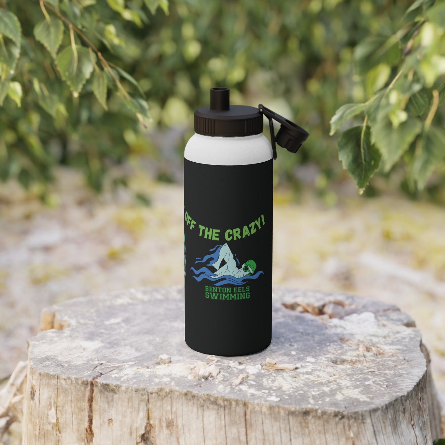 Benton Eels Stainless Steel Water Bottle, Sports Lid - CRAZY