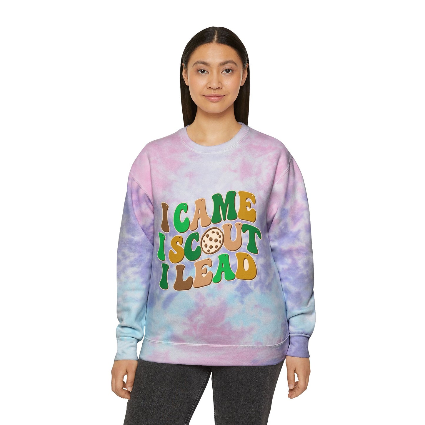 I Came, I Scout, I Lead - Adult Unisex Tie-Dye Sweatshirt