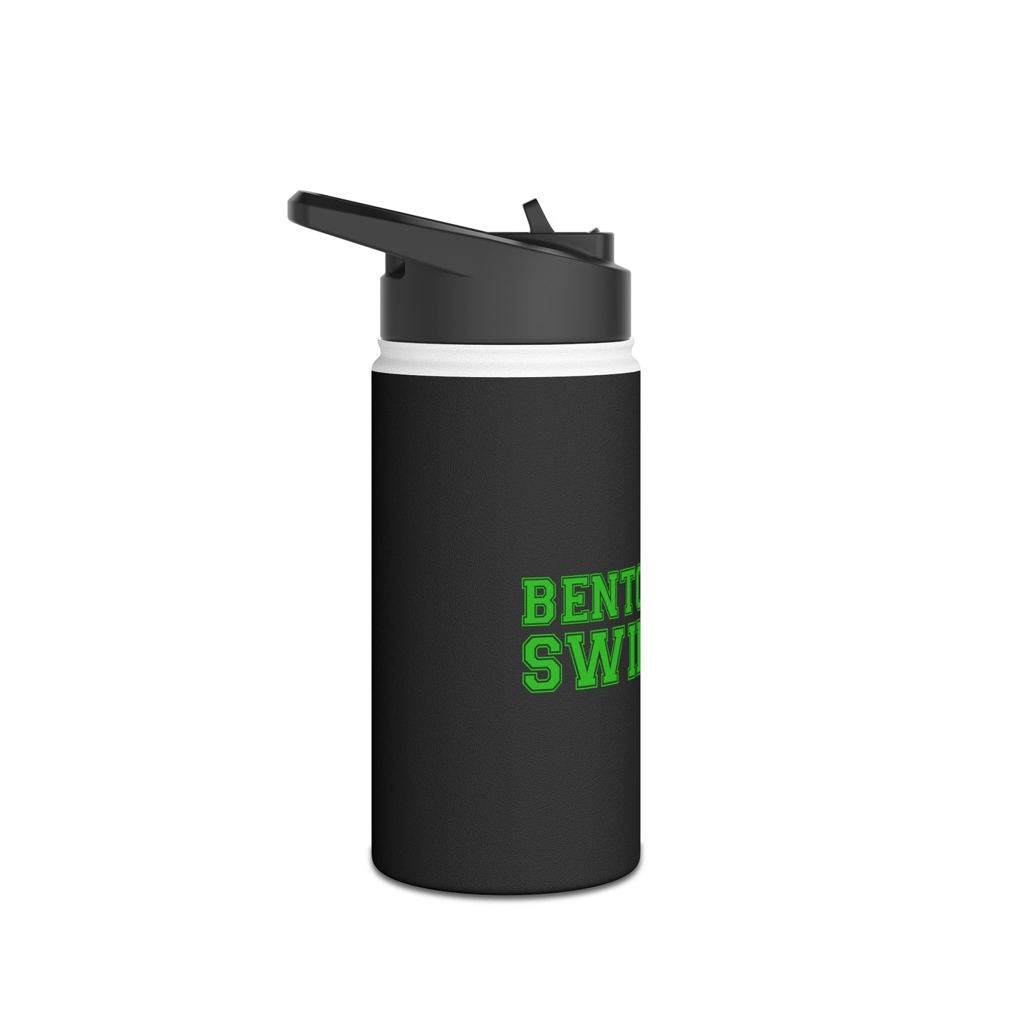 Benton Eels - 12oz, 18oz & 32oz - Stainless Steel Water Bottle, Flip Straw Lid - Varsity Logo