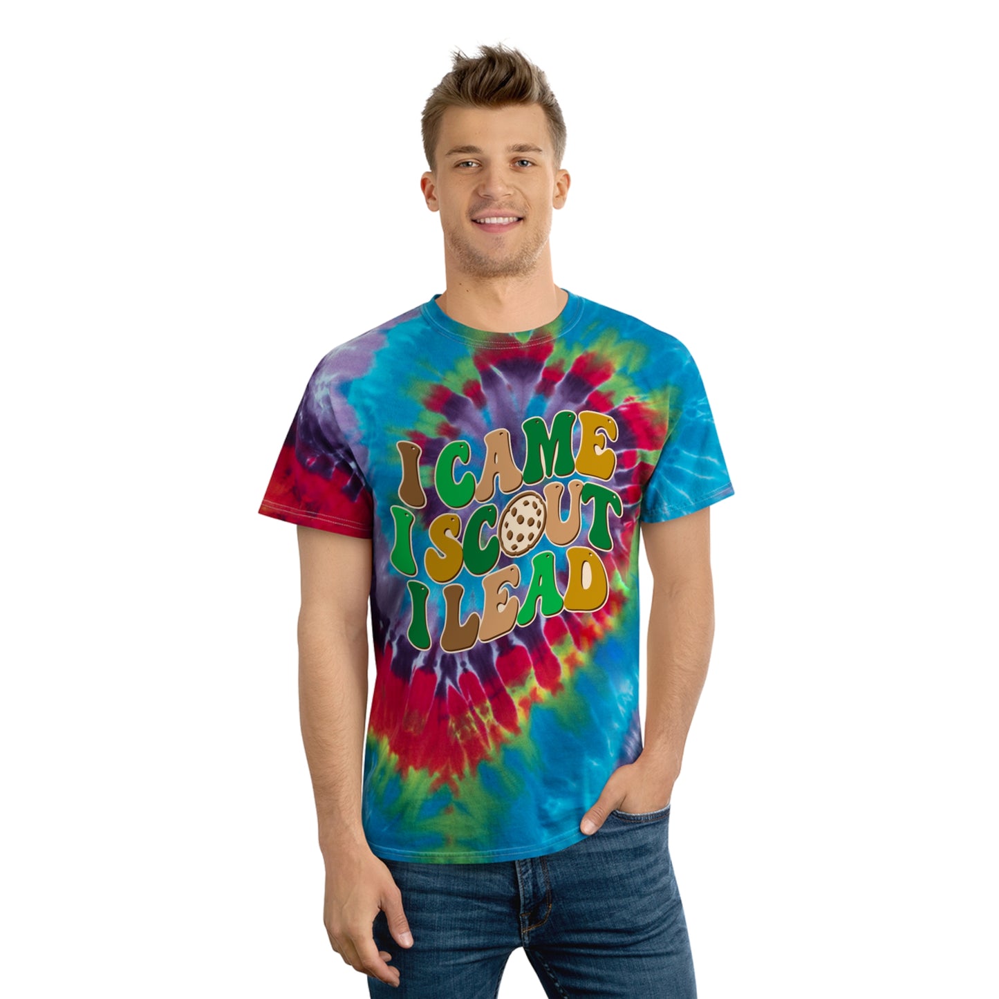 I Came, I Scout, I Lead - Adult Tie-Dye Tee, Spiral