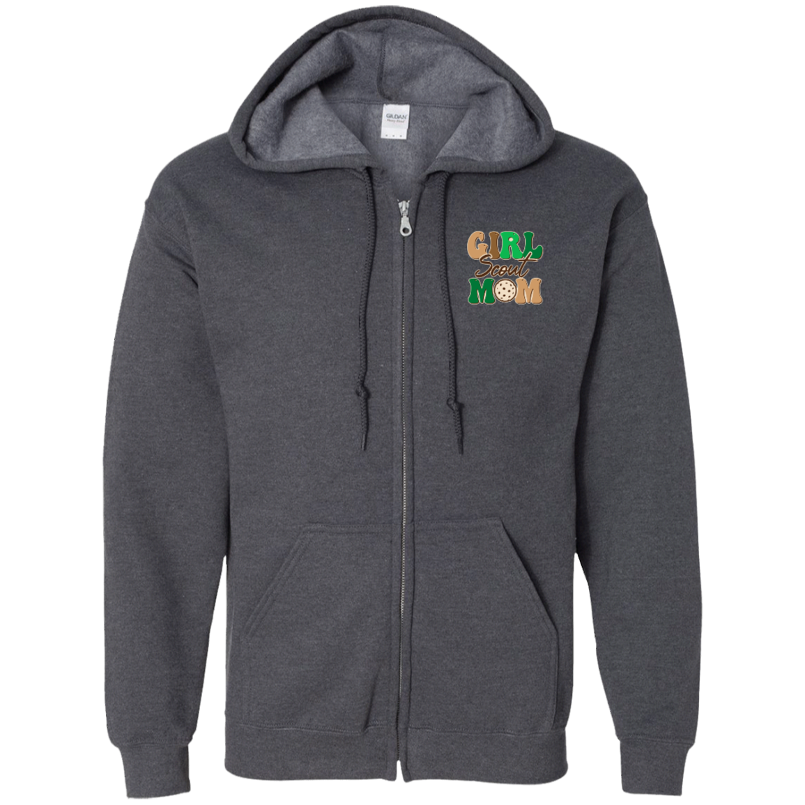 Girl Scout Mom Adult Zip Up Hooded Sweatshirt