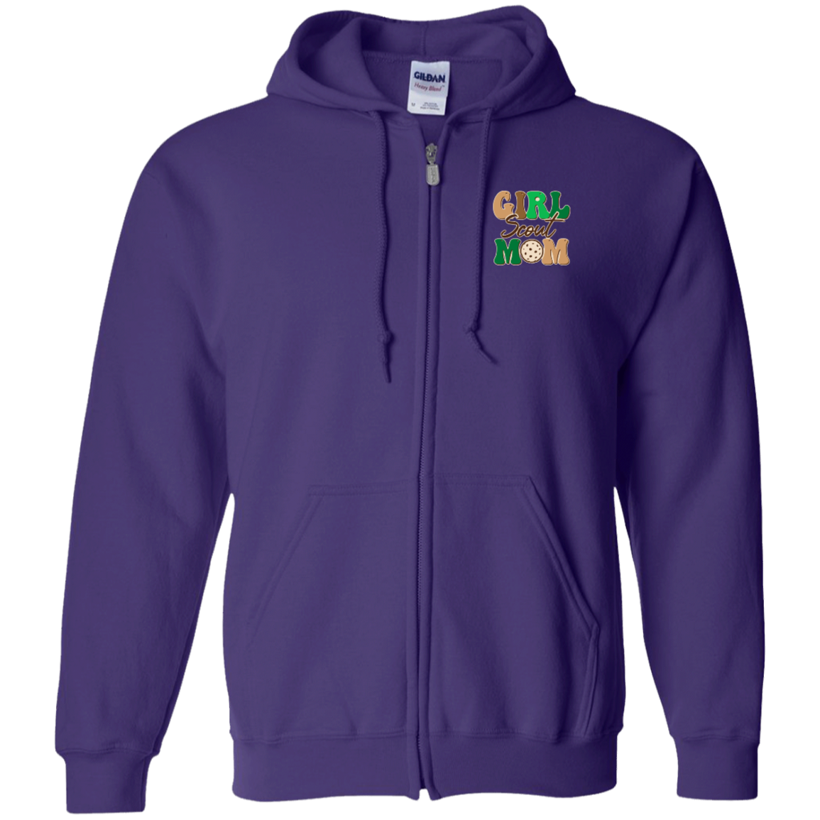 Girl Scout Mom Adult Zip Up Hooded Sweatshirt