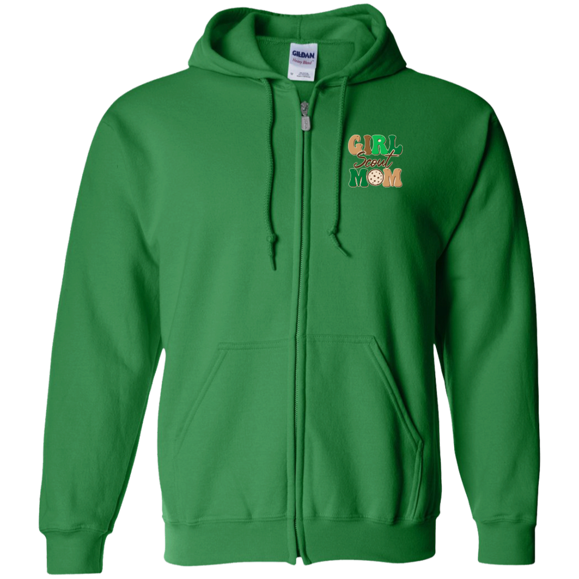 Girl Scout Mom Adult Zip Up Hooded Sweatshirt