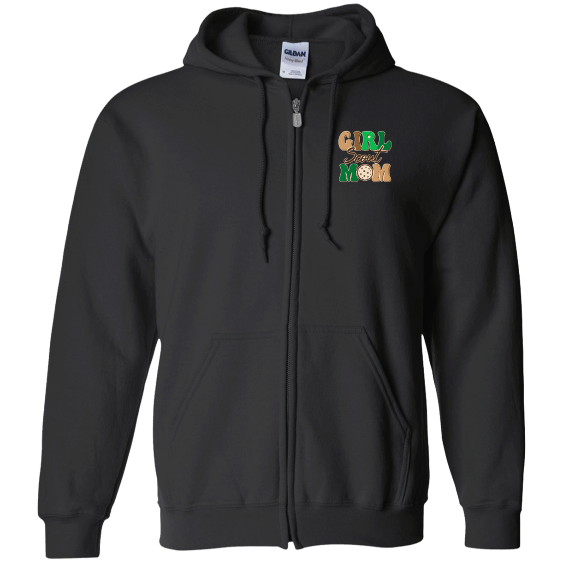 Girl Scout Mom Adult Zip Up Hooded Sweatshirt