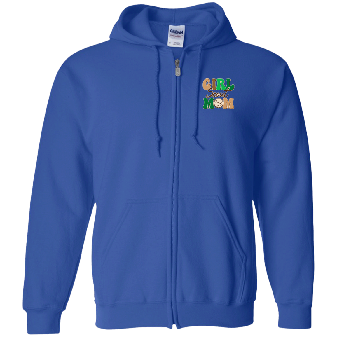 Girl Scout Mom Adult Zip Up Hooded Sweatshirt