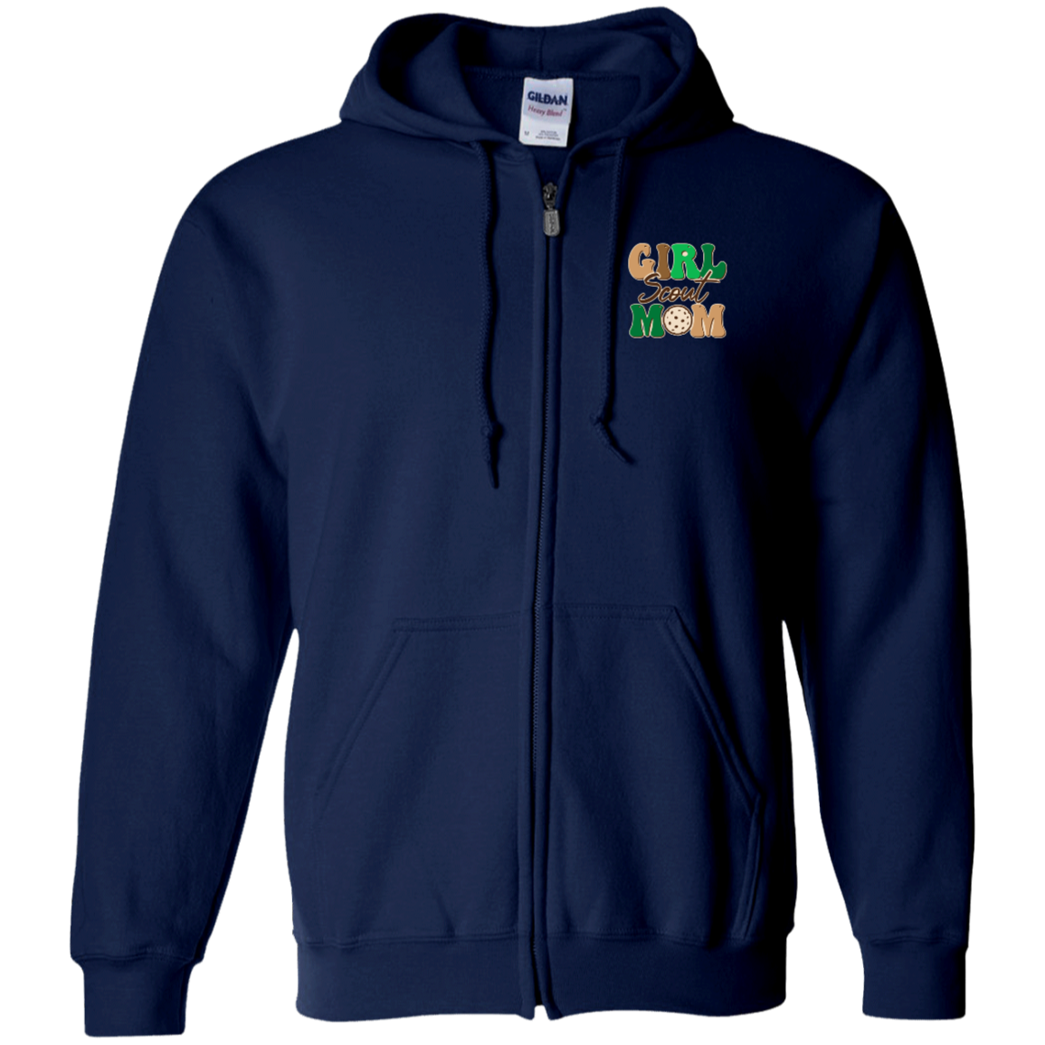 Girl Scout Mom Adult Zip Up Hooded Sweatshirt