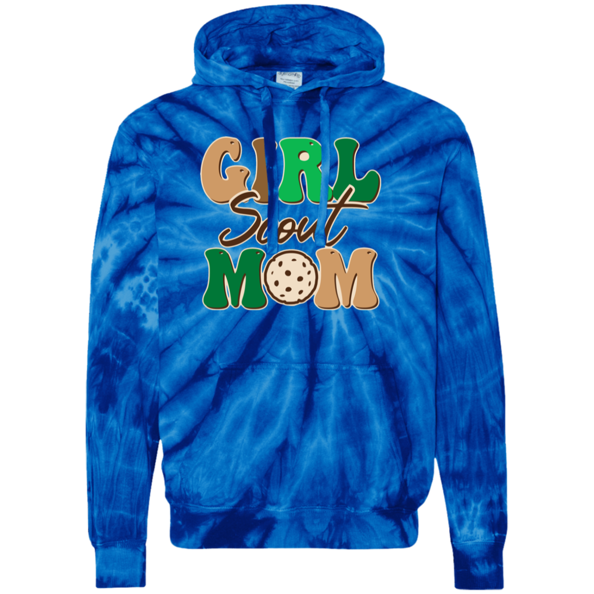 Girl Scout Mom Adult Tie-Dyed Pullover Hoodie