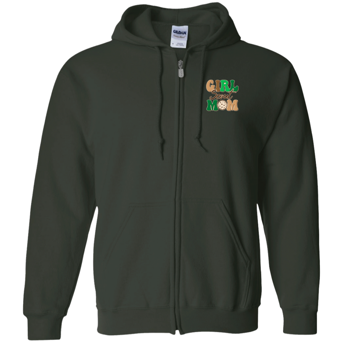 Girl Scout Mom Adult Zip Up Hooded Sweatshirt