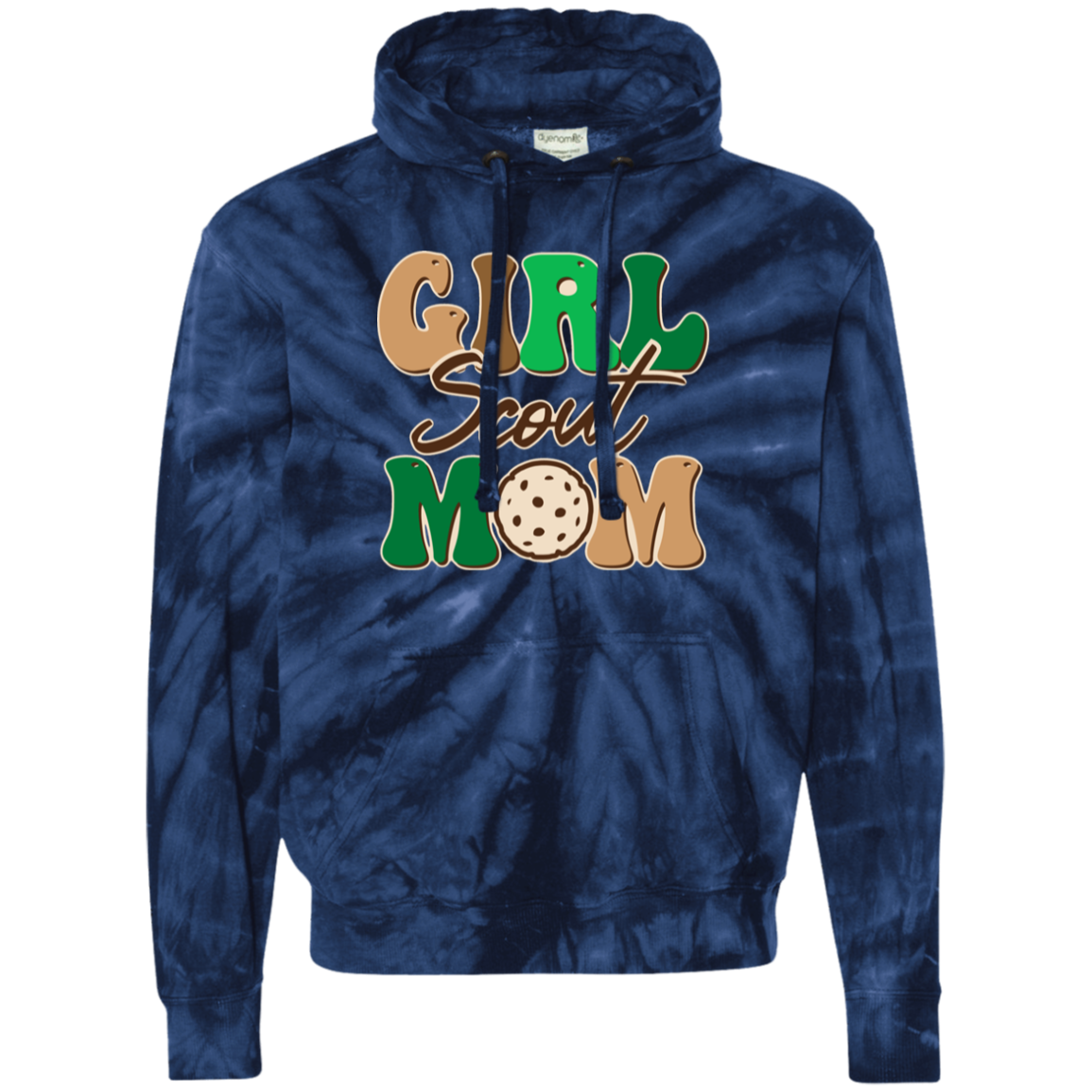 Girl Scout Mom Adult Tie-Dyed Pullover Hoodie