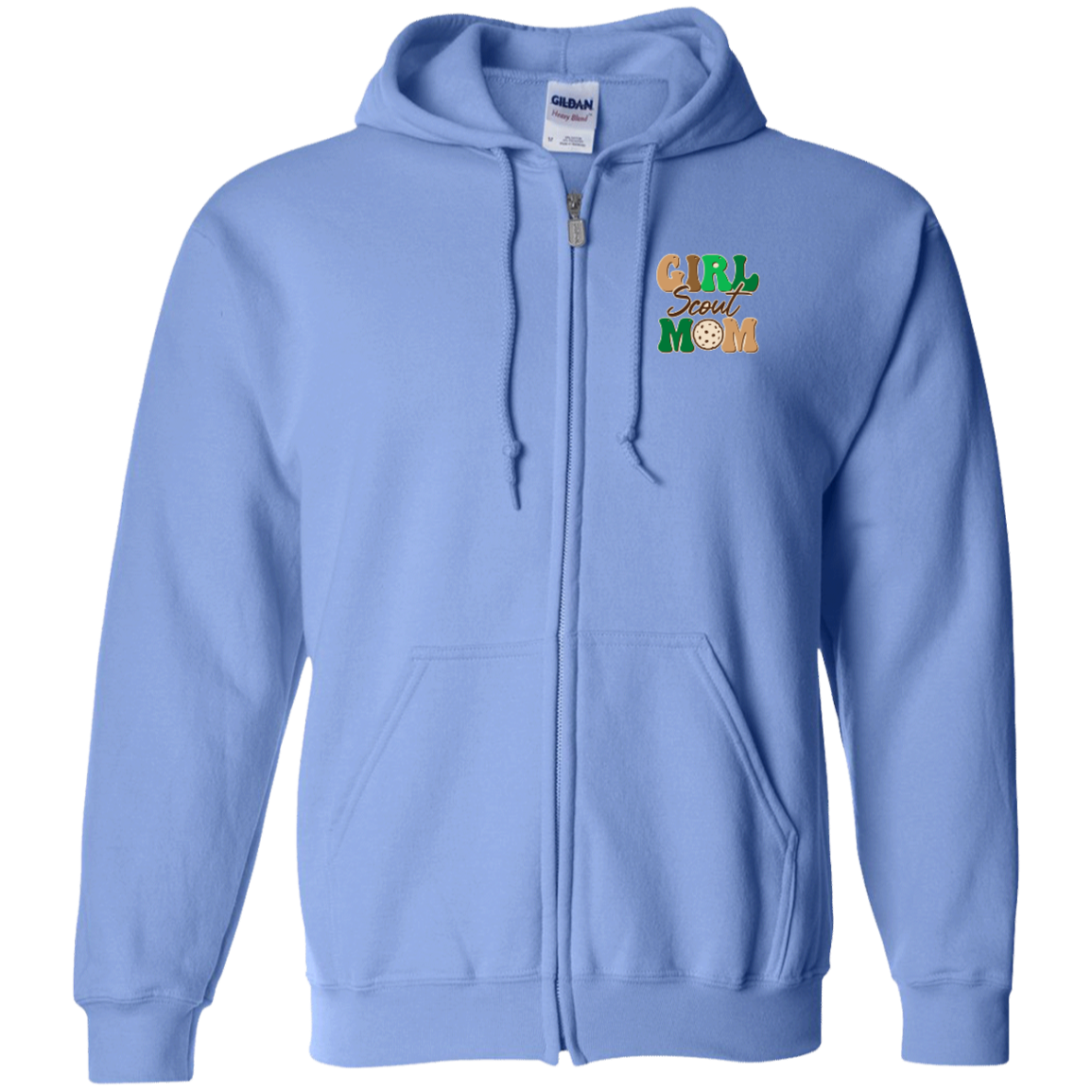 Girl Scout Mom Adult Zip Up Hooded Sweatshirt