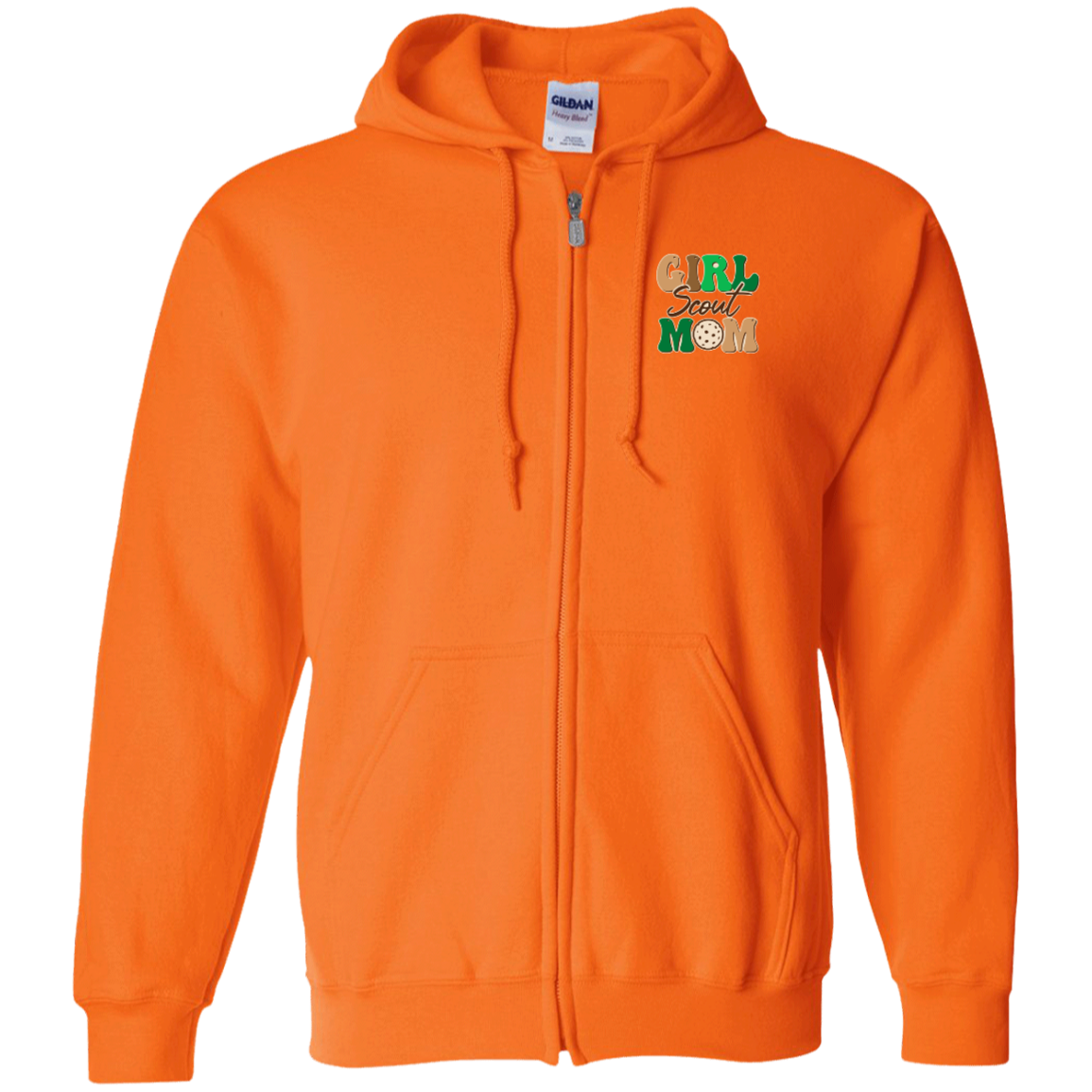 Girl Scout Mom Adult Zip Up Hooded Sweatshirt