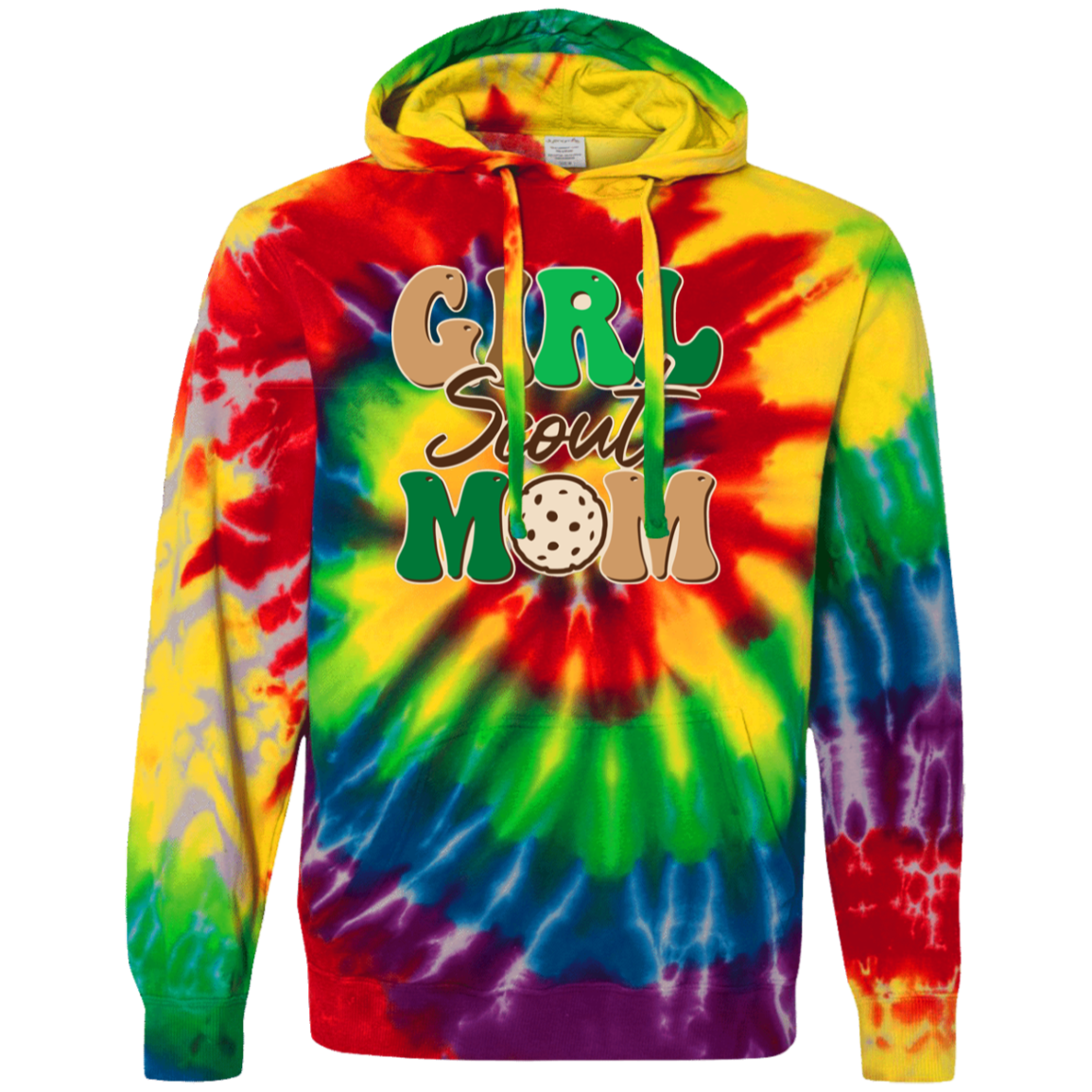 Girl Scout Mom Adult Tie-Dyed Pullover Hoodie