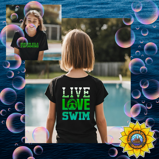 YOUTH T-SHIRT - LIVE, LOVE, SWIM