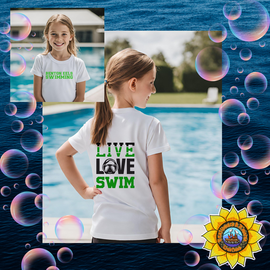 YOUTH - T-SHIRT - LIVE, LOVE, SWIM