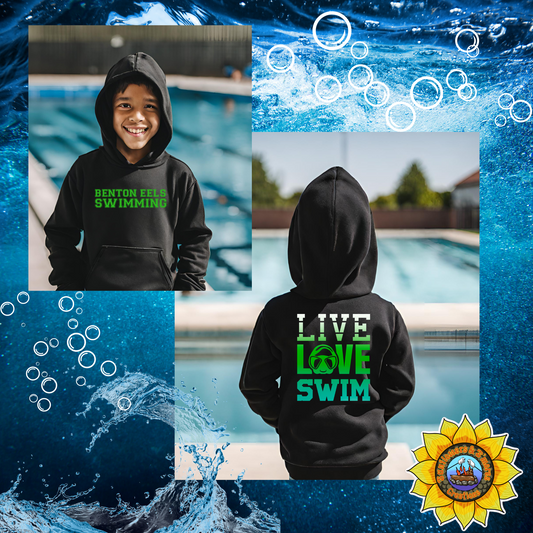 YOUTH HOODIE - LIVE, LOVE, SWIM