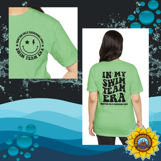 Adult T-Shirt Benton Eels Swim Team Era - Green TShirt